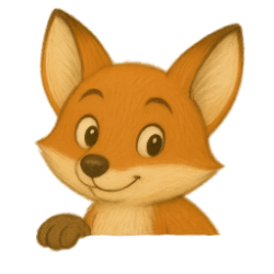 Kleiner Fuchs schaut hervor